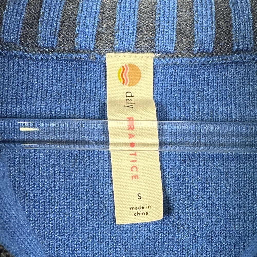 Daily Practice Anthropologie Two Tone Knit Set Zip Top S Leggings XS Athleisure - Picture 5 of 15